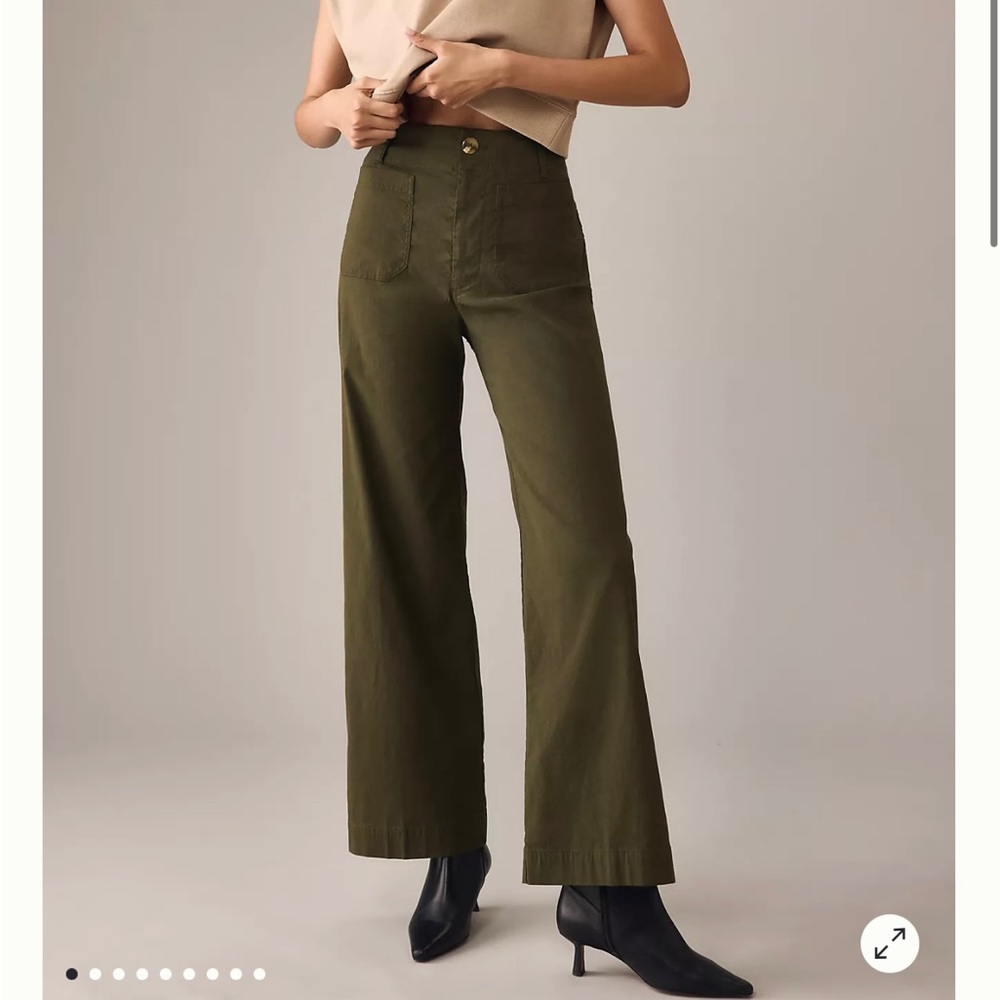 Maeve Collette Pants in Olive Green color